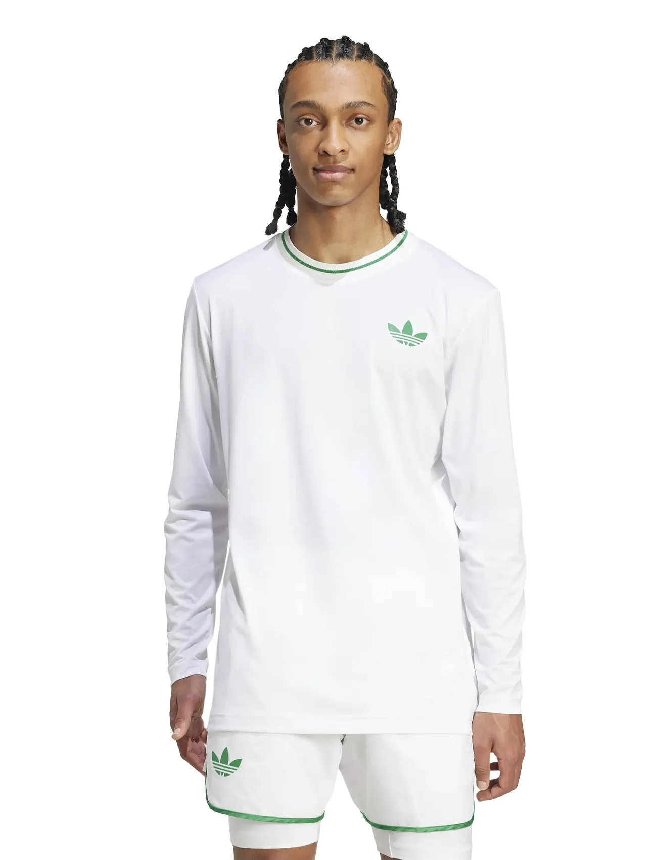 adidas Tennis Long Sleeve Tee Pro, S, White, Sport Overdele > Sport Long Sleeved Overdele, Herre