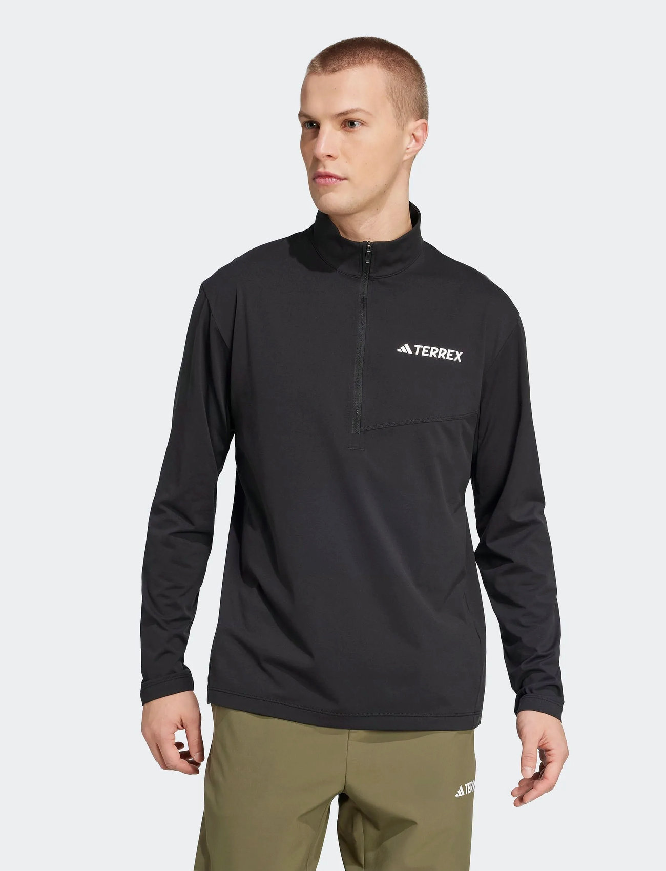 adidas Terrex Mt Halfz Ls Tee, XS, Black, Sport Overdele > Sport Long Sleeved Overdele, Herre