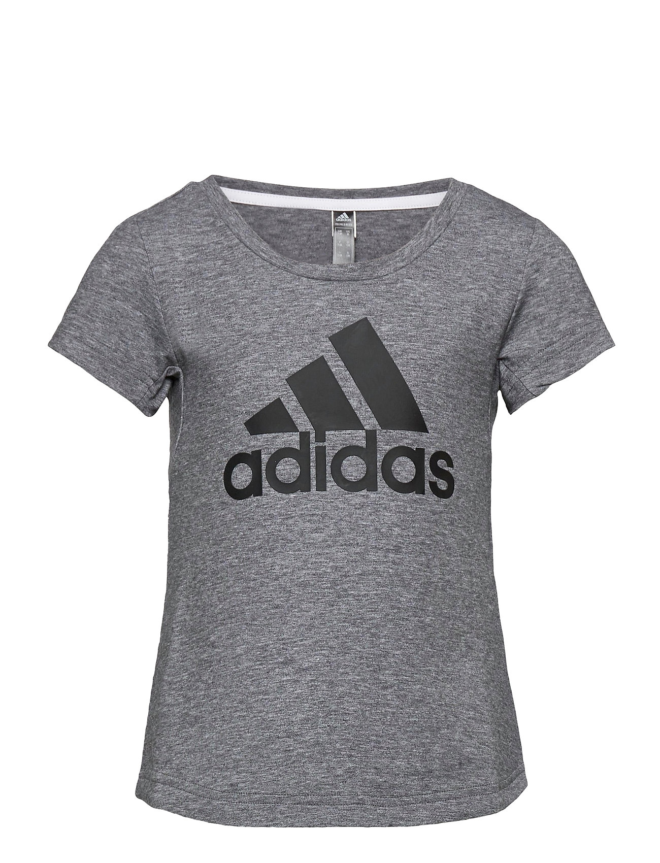 adidas Performance Aeroready Badge Of Sport T-Shirt T-shirts Short-sleeved Grå Adidas [Color: BLACK/WHITE/BLACK ][Sex: Kids ][Sizes: 104,110 ]