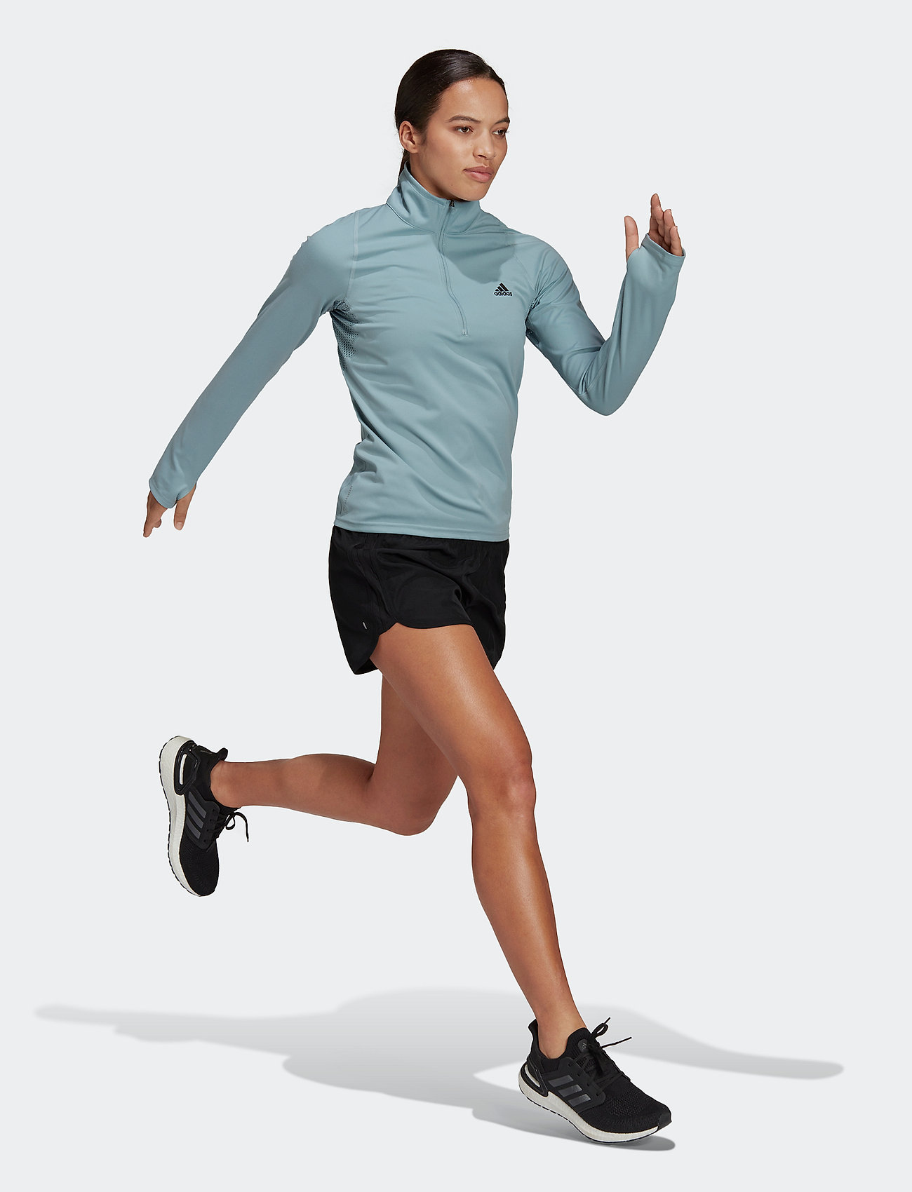 adidas Performance Run Fast Half-zip Long Sleeve Sweatshirt W - Sweatshirts  | Boozt.com
