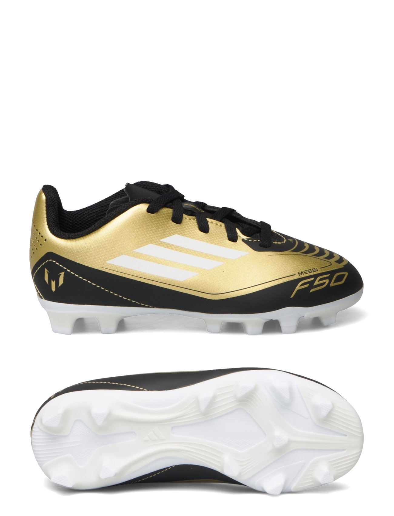 F50 Club Messi Football Boots Flexible Ground Shoes Sports Shoes Football Boots Gold Adidas Performance