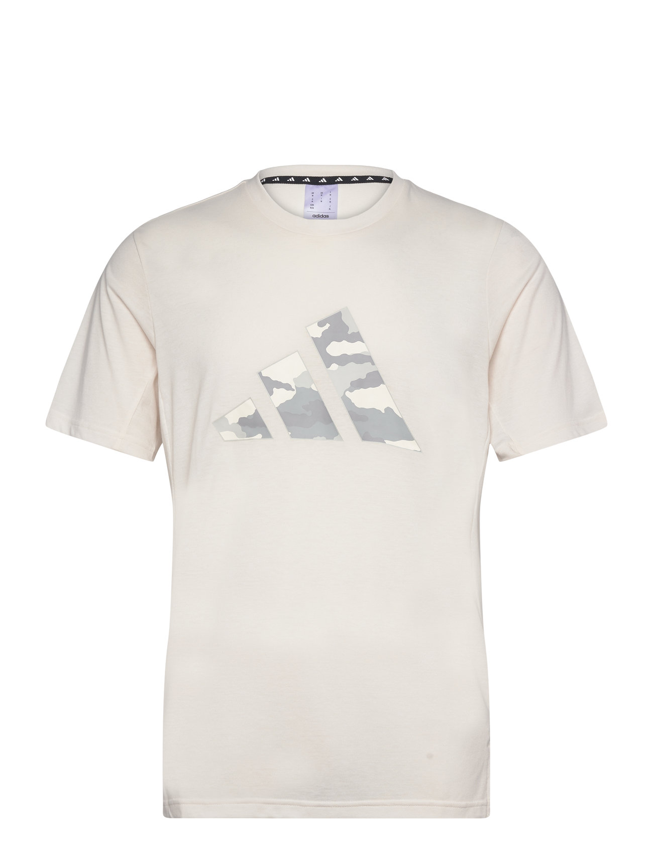 Adidas Performance Adidas Train Essentials Camo Graphic Logo T-Shirt Beige