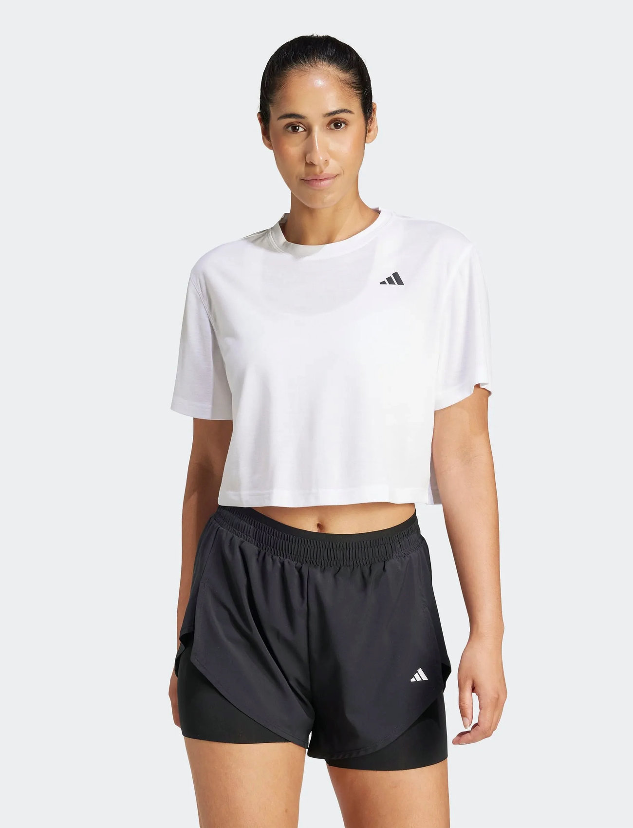 adidas Performance We Min Tee, XL, White, Sports Overdele & T-shirts > Sport T-shirts, Dame