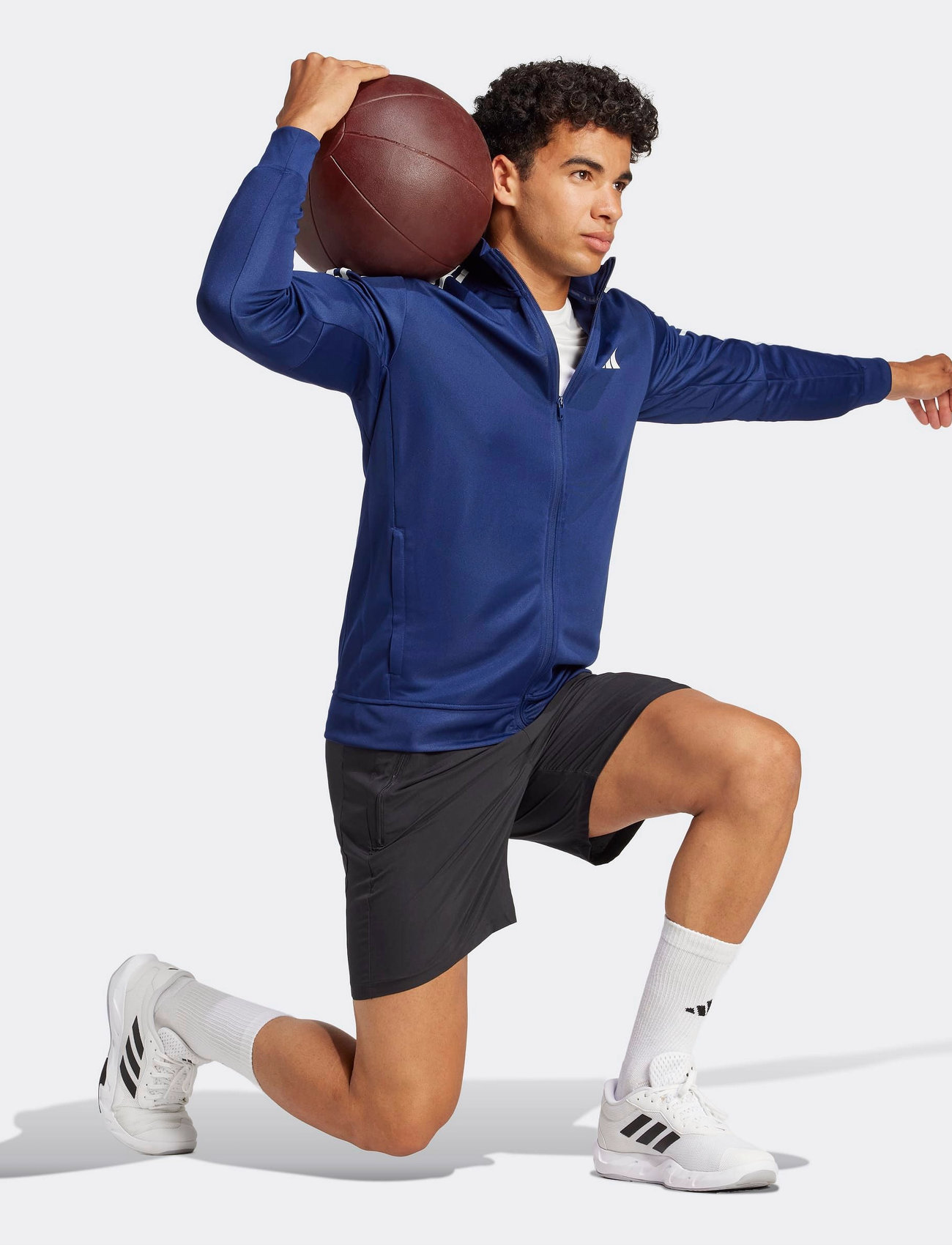 adidas Performance Tr-Es 3S T-Top, XXL, Blue, Sport Fleeces & Midlayers > Sport Midlayers, Herre