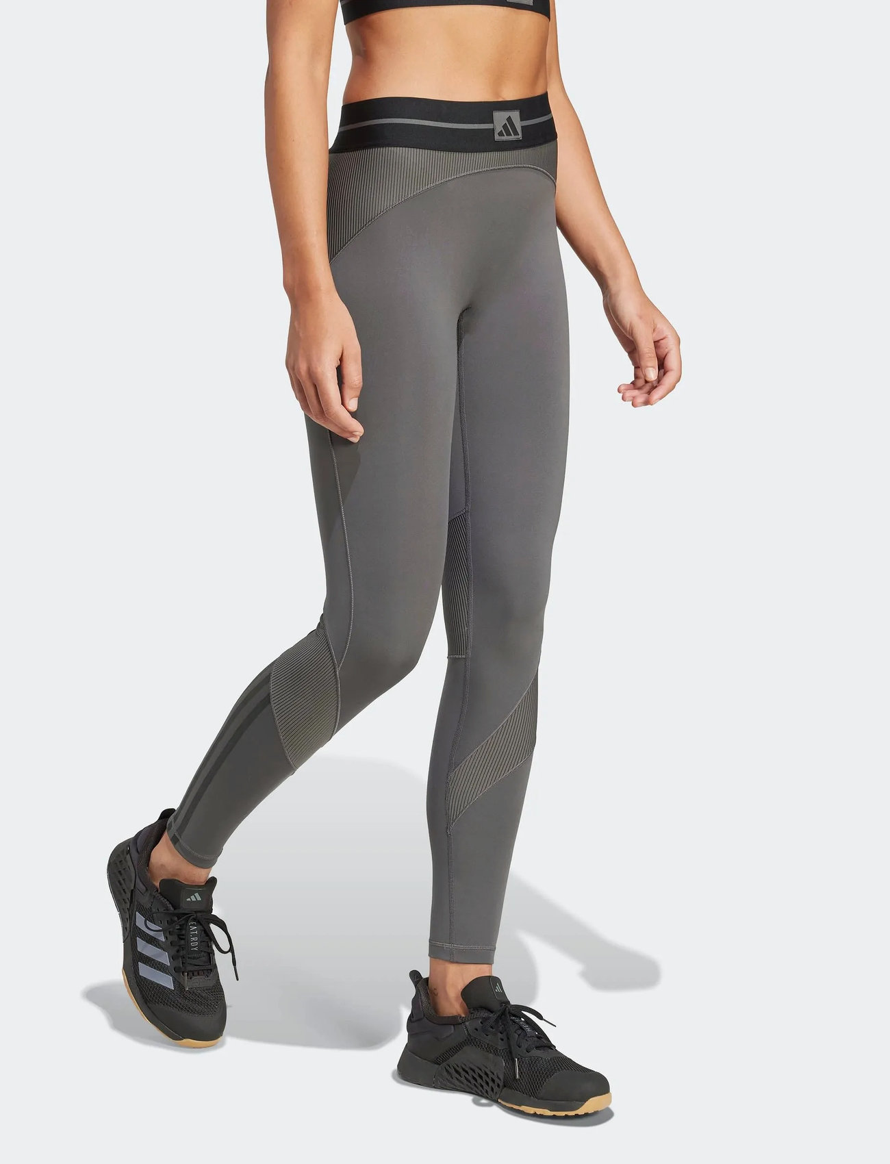 adidas Performance Hyg Rib 1/1 L, XL, Black, Sportsbukser > Sportstræningsbukser, Dame