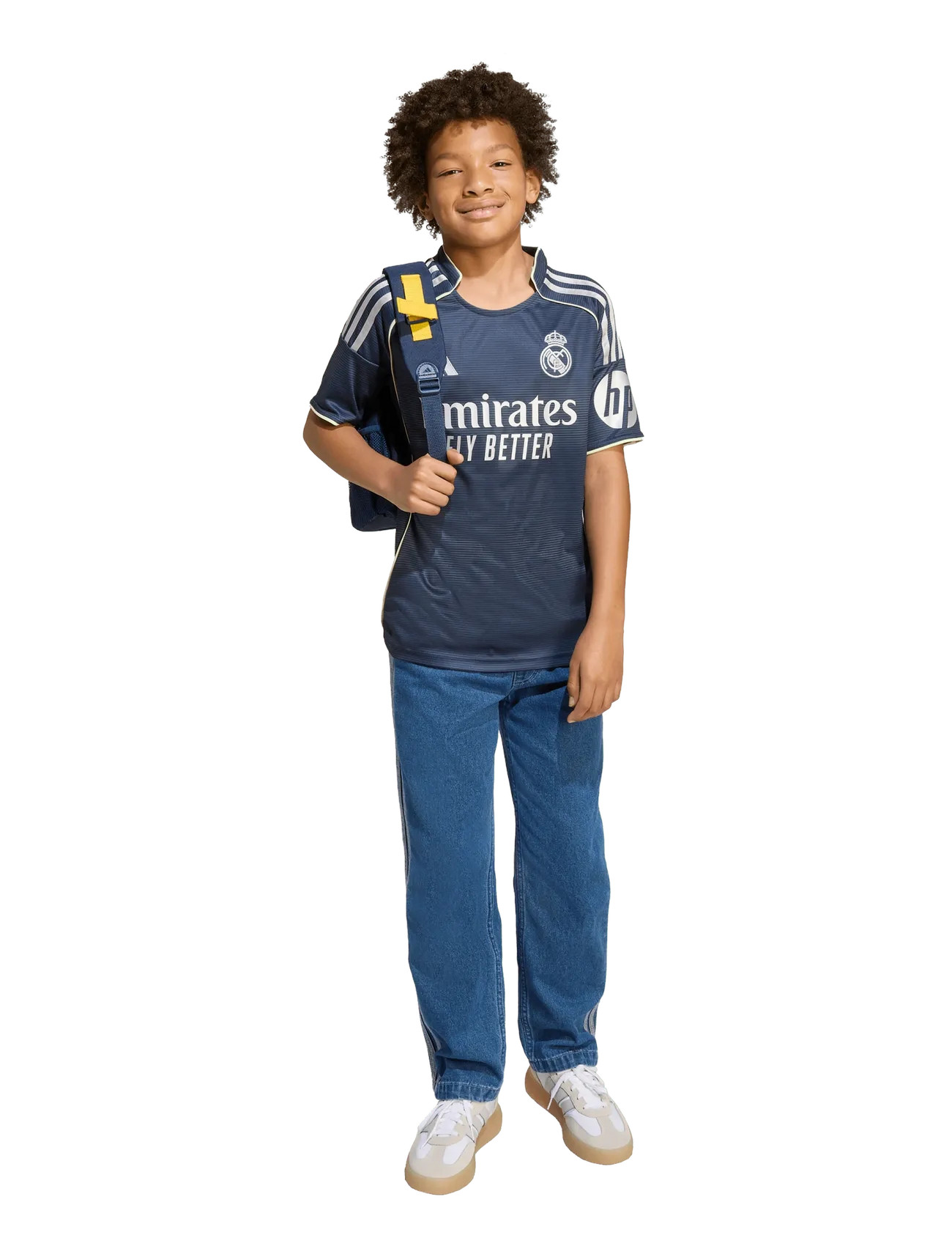 adidas Performance Real A Jsy Y, 128, Blue, T-Shirts > Fodboldtrøjer, Børn