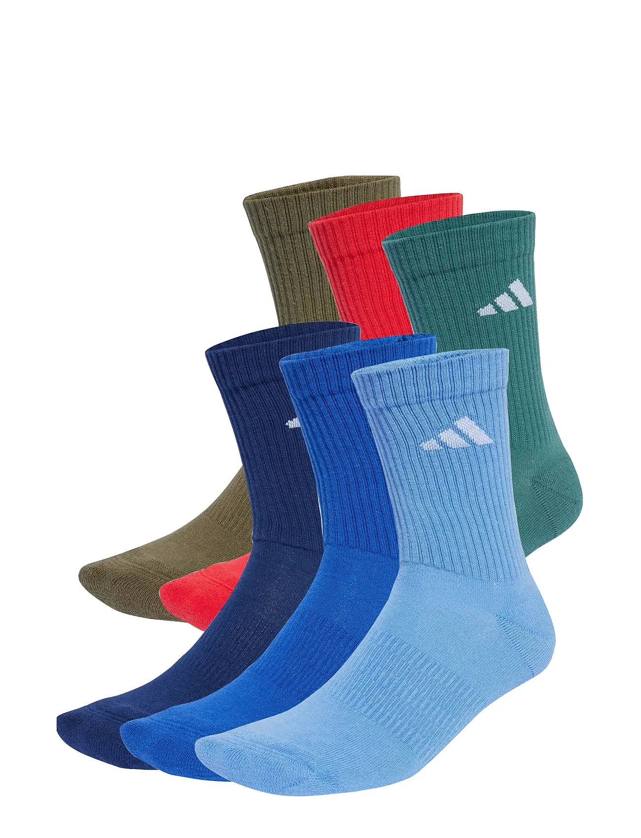 adidas Performance C Newlogocrw 6P, 37-39, Multi/patterned, Sport Clothing > Sport Socks, Herre