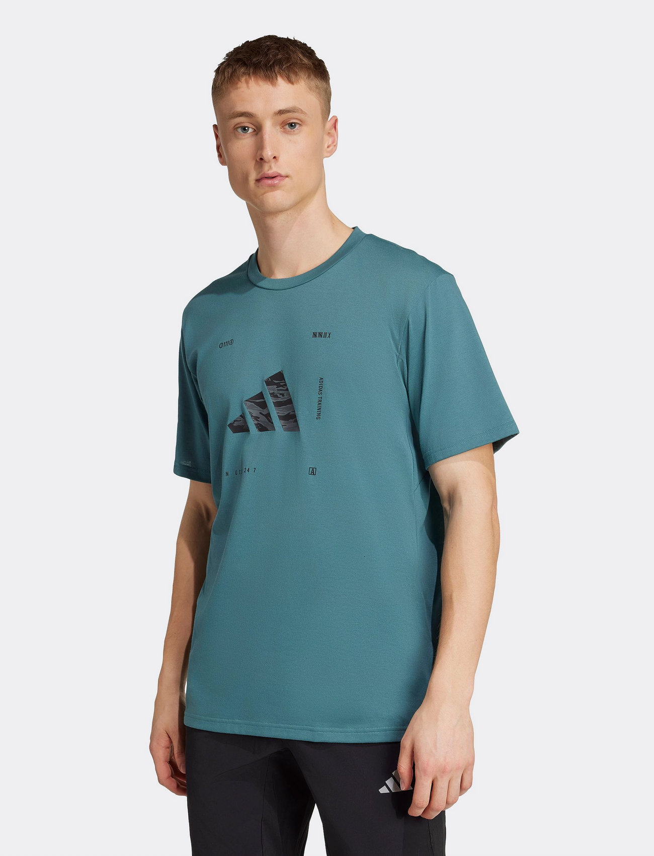 adidas Performance M Box Logo G T, XS, Blue, Sport Overdele > Sport T-shirts, Herre