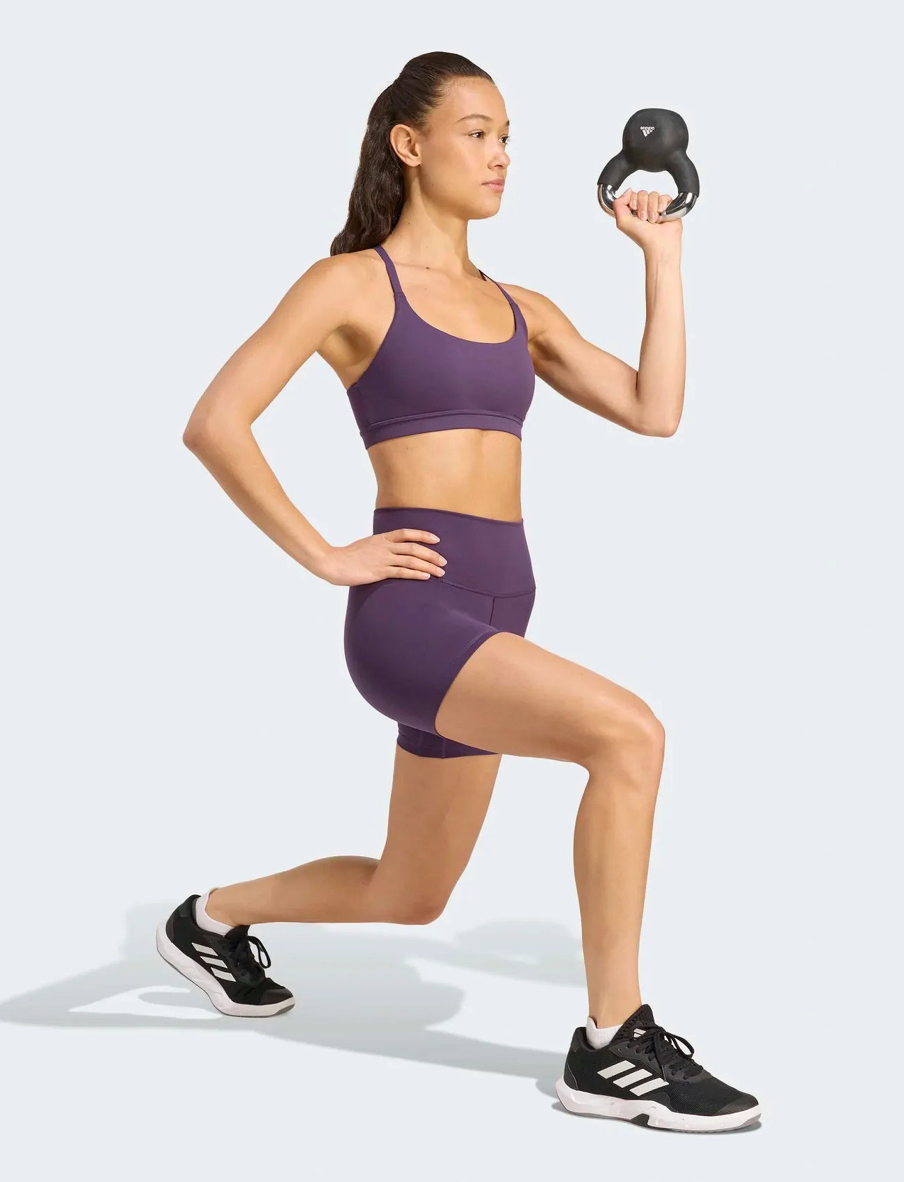 adidas Performance All Me Ls, XS, Purple, Sport Clothing > Sport Bras - All, Dame