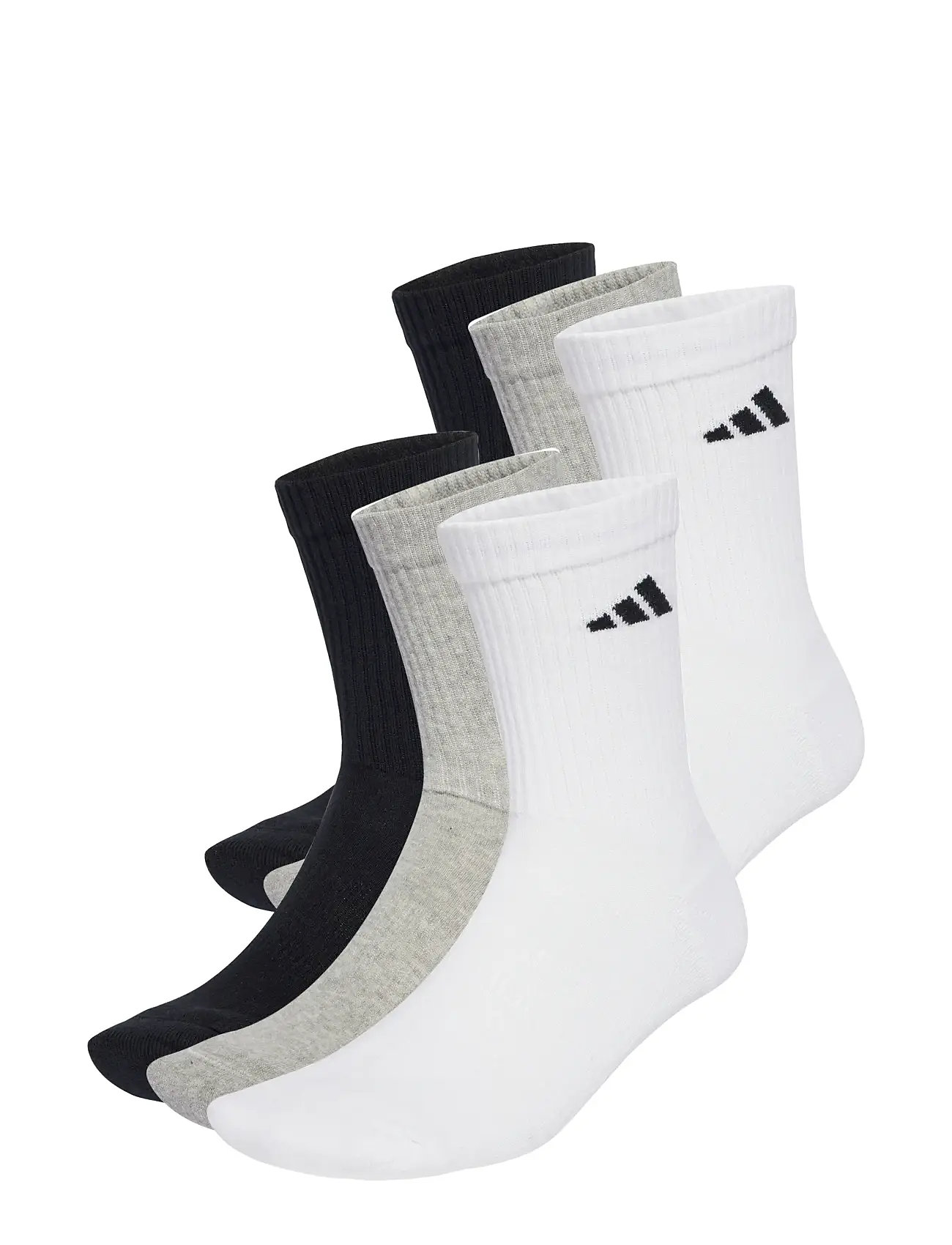adidas Performance C Newlogocrw 6P, 37-39, Multi/patterned, Sport Clothing > Sport Socks, Herre
