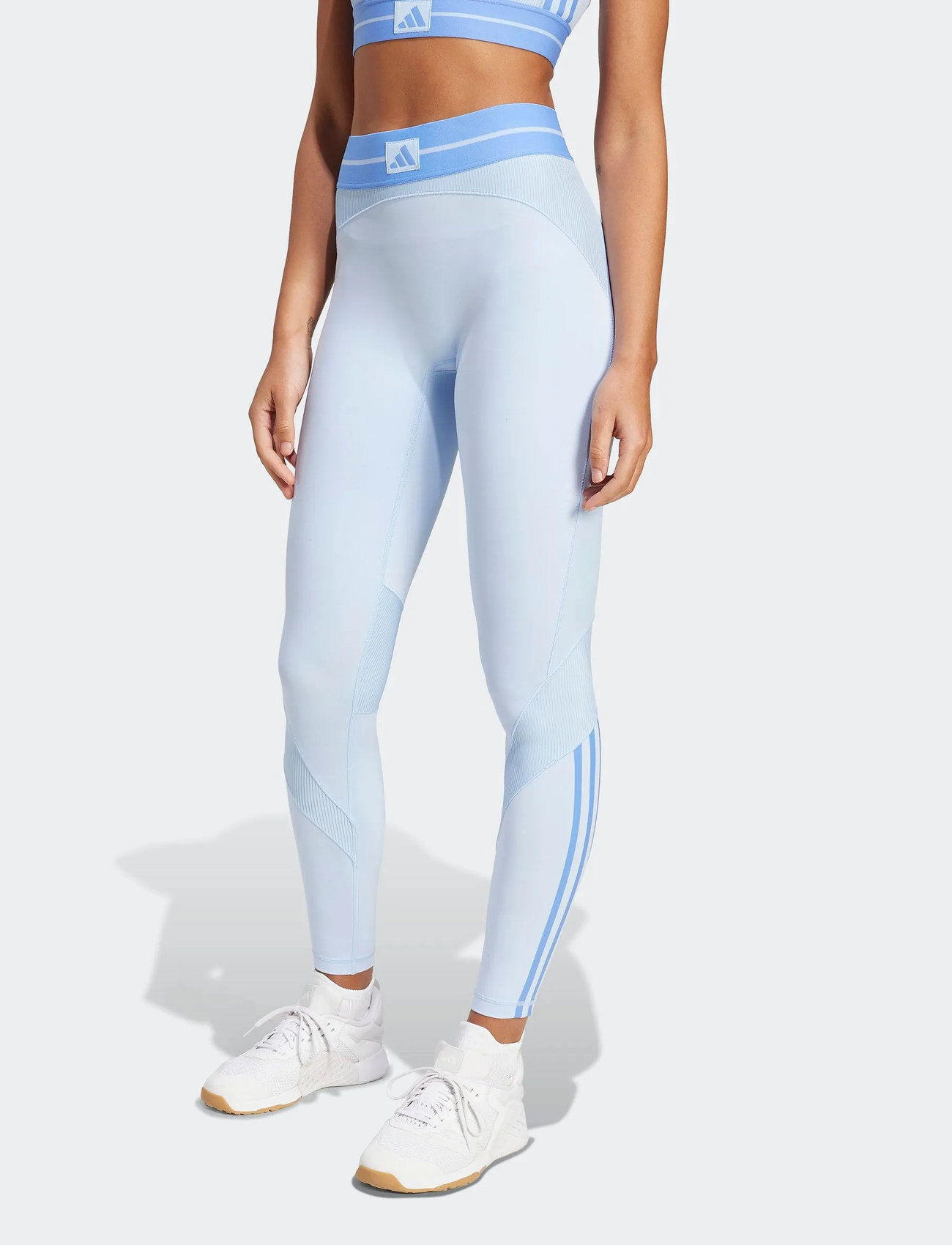 adidas Performance Hyg Rib 1/1 L, XS, Blue, Sportsbukser > Sportstræningsbukser, Dame