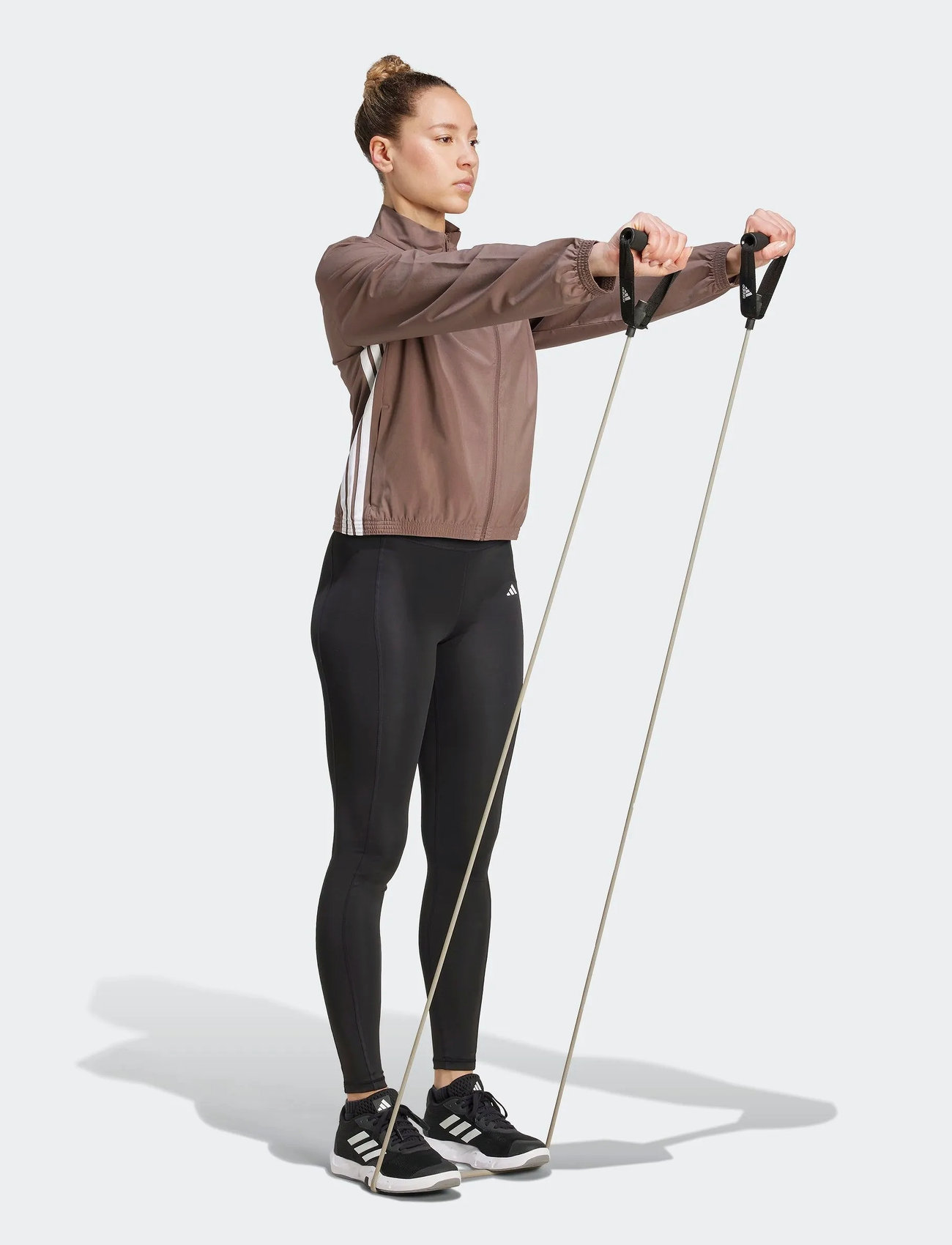 adidas Performance Te 3S Woven Jkt, M, Brown, Sport Jackets > Sport Training Jackets, Dame