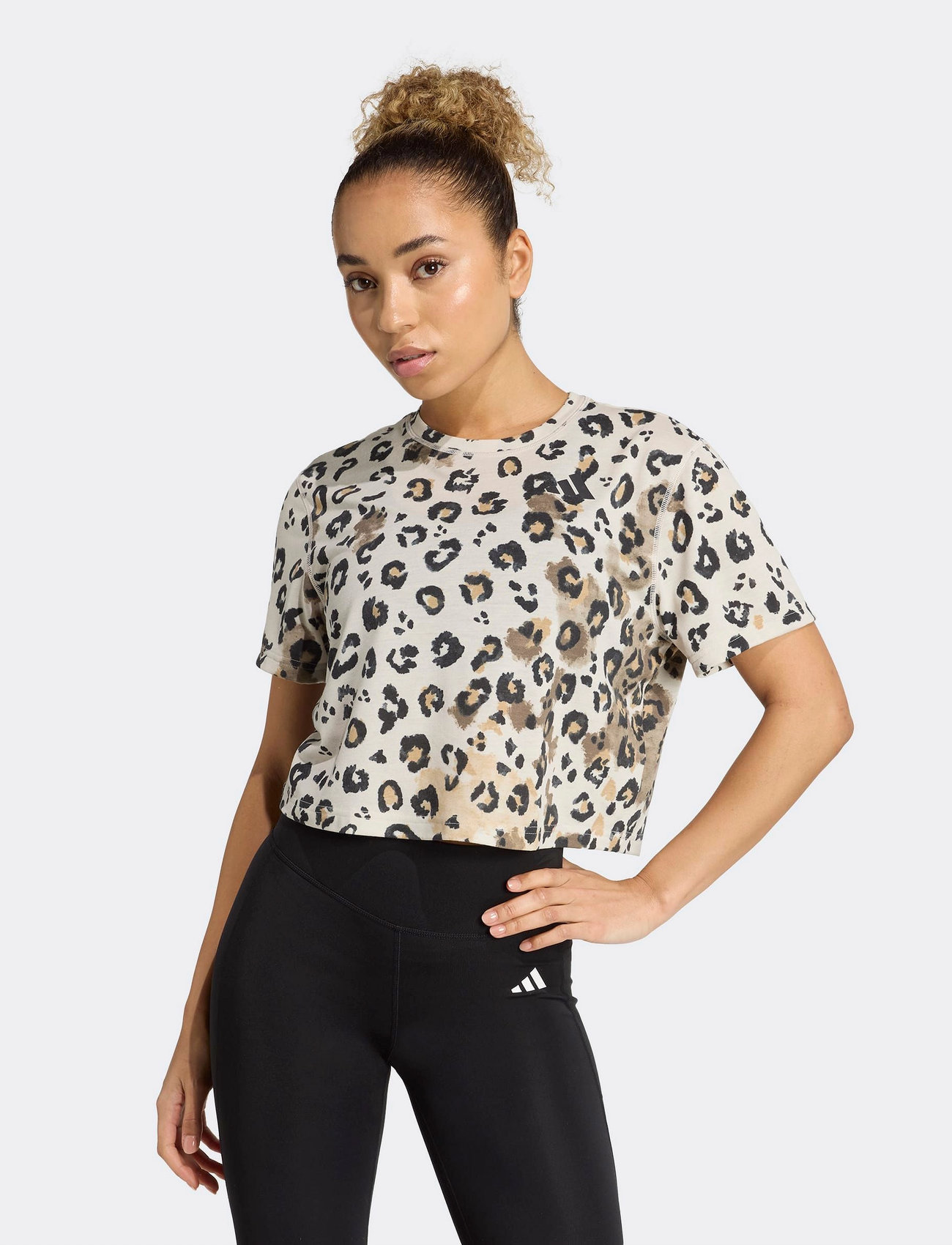 adidas Performance We T-Shirt Aop, XXL, Cream, Sports Overdele & T-shirts > Sport T-shirts, Dame