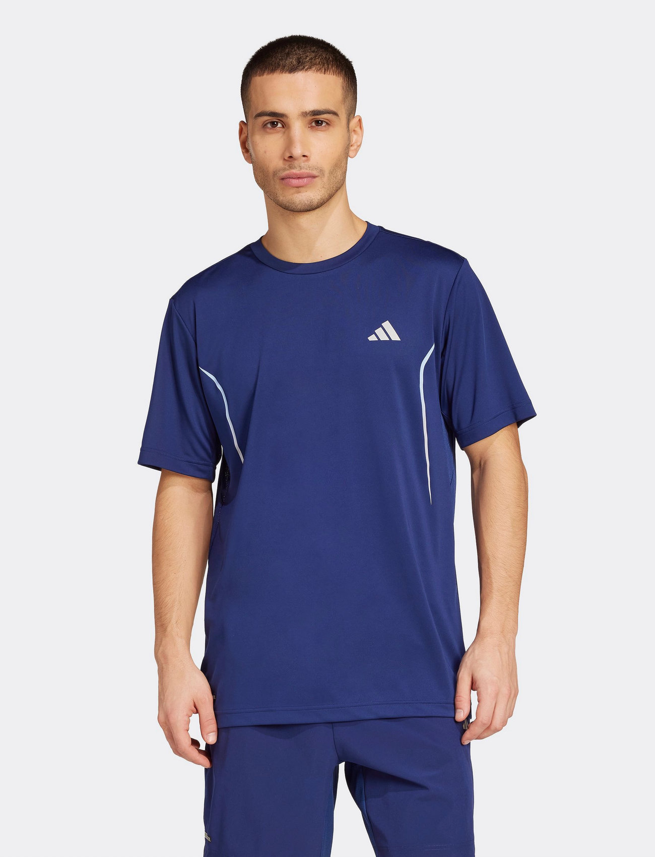 adidas Performance Tech App Gf Tee, XXL, Blue, Sport Overdele > Sport T-shirts, Herre