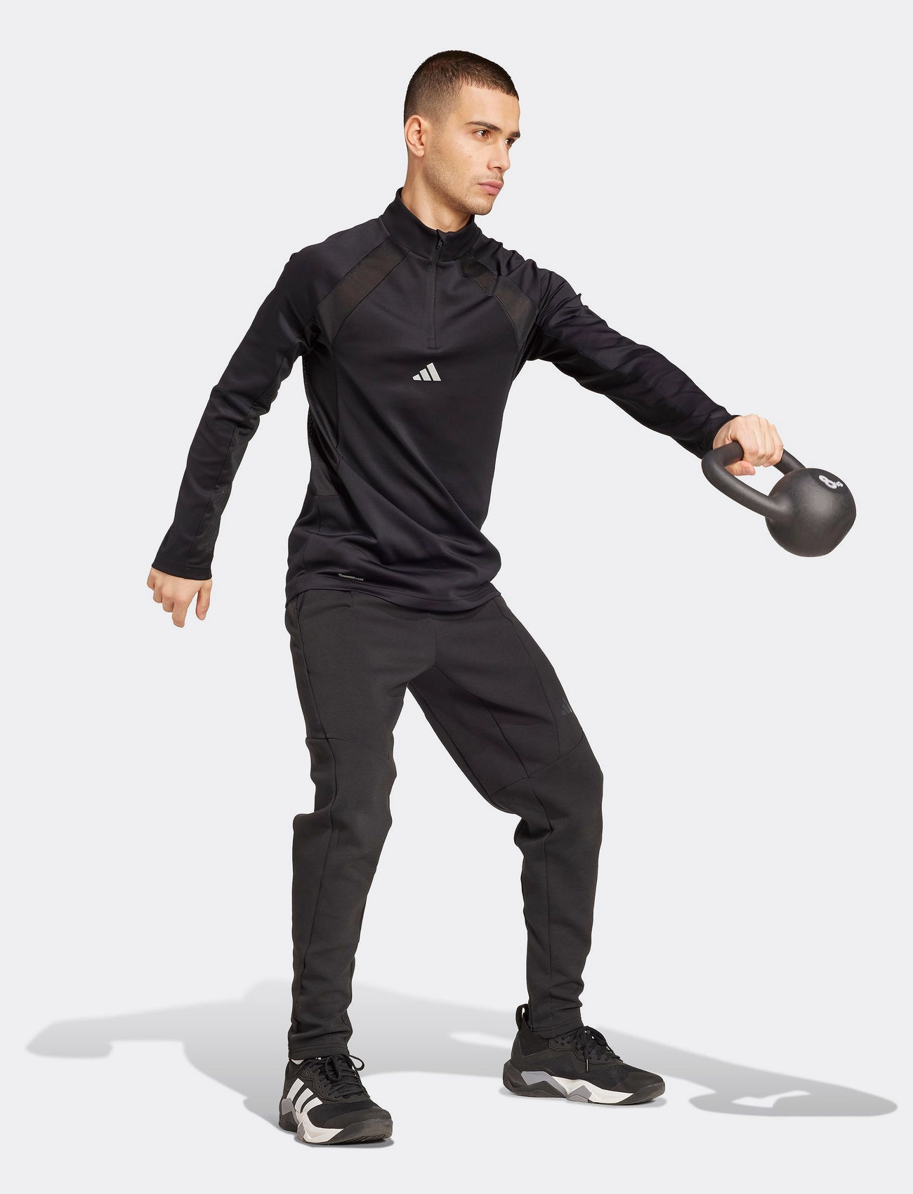 adidas Performance Tech App 1/4 Z, XS, Black, Sport Sweatshirts & Hoodies > Sport Sweatshirts, Herre