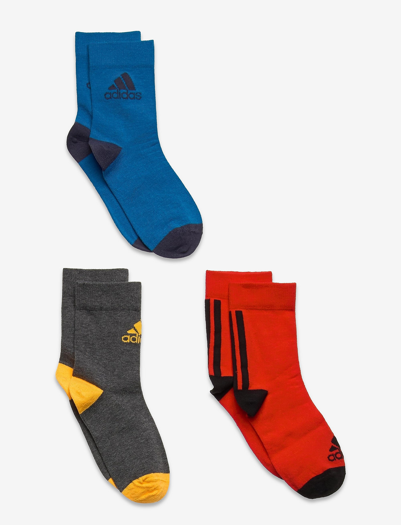 adidas Performance - Socks 3 Pairs - sokker & undertøy - vivred/dgreyh/blurus - 0