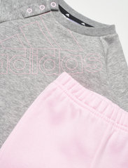 adidas Performance - Essentials Logo Sweatshirt and Pants (Gender Neutral) - joggedresser - mgreyh/clpink - 4