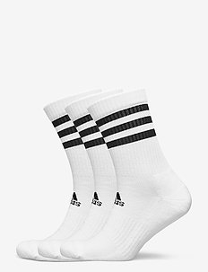 3-Stripes Cushioned Crew Socks 3 Pairs - vanlige sokker - 000/white