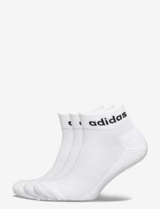 Half-Cushioned Ankle Socks 3 Pairs - kousen - white/black
