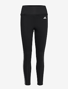 Designed to Move High-Rise 3-Stripes 7/8 Sport Tights W - 7/8 längd - black/white