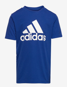 adidas Designed To Move Big Logo T-Shirt - mönstrade kortärmade t-shirts - royblu/white