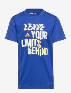 AEROREADY HIIT Slogan T-Shirt - wzorzysty t-shirt z krótkimi rękawami - royblu
