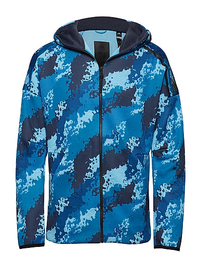 M Zne Hd Aop Hoodie Pullover Blau ADIDAS PERFORMANCE