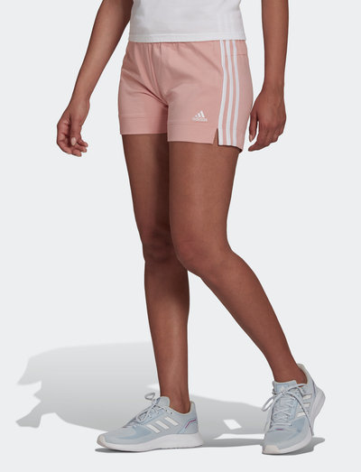 adidas 3 stripe shorts red