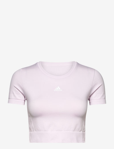 pink adidas crop top