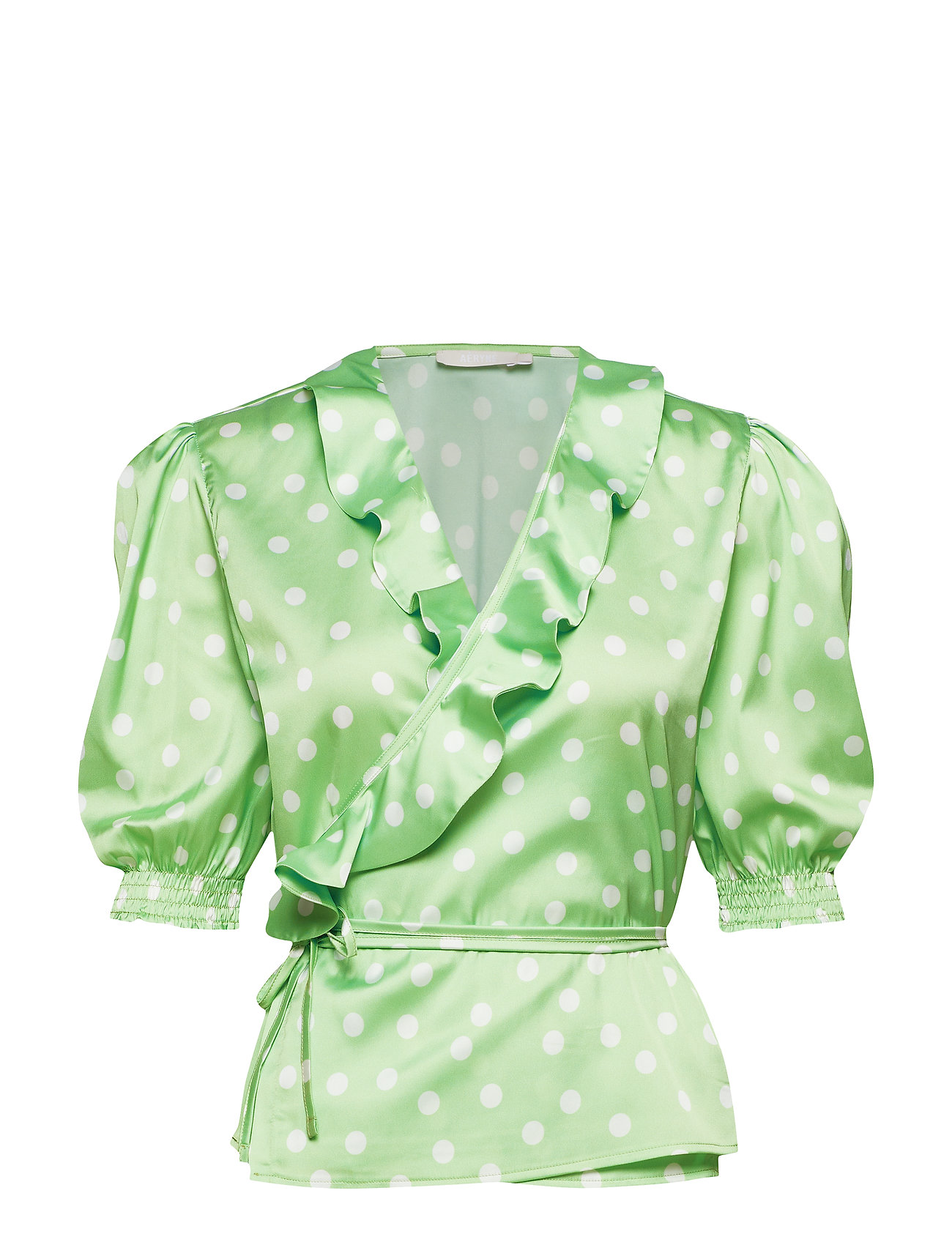 Coral Dots Top Blouse Korte Mouwen Groen Aeryne aeryne kopen in de aanbieding Coral Dots Top Blouse Korte Mouwen Groen Aeryne aeryne kopen in de aanbieding