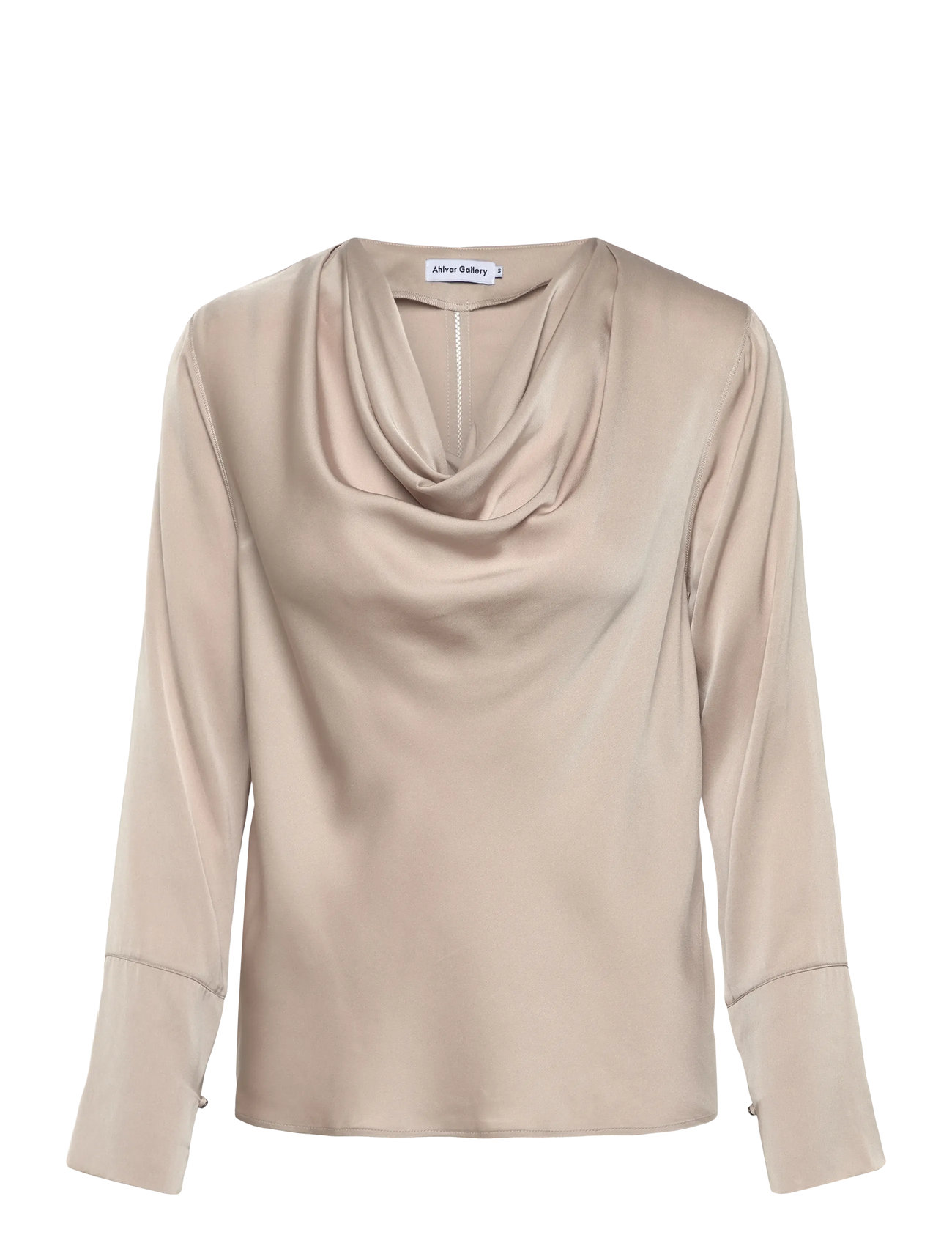 AHLVAR GALLERY Zia Silk Bluse Beige - S - Damen