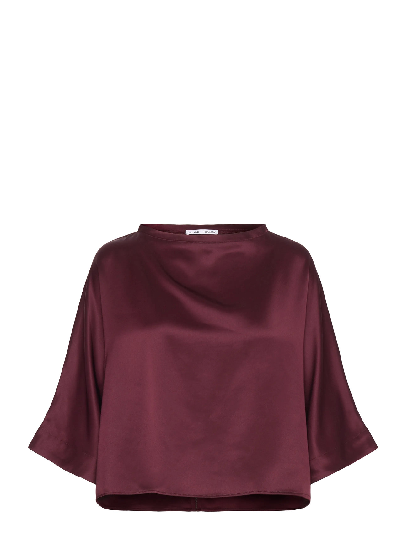 AHLVAR GALLERY Thea Satin Tee Burgundy - M - Damen