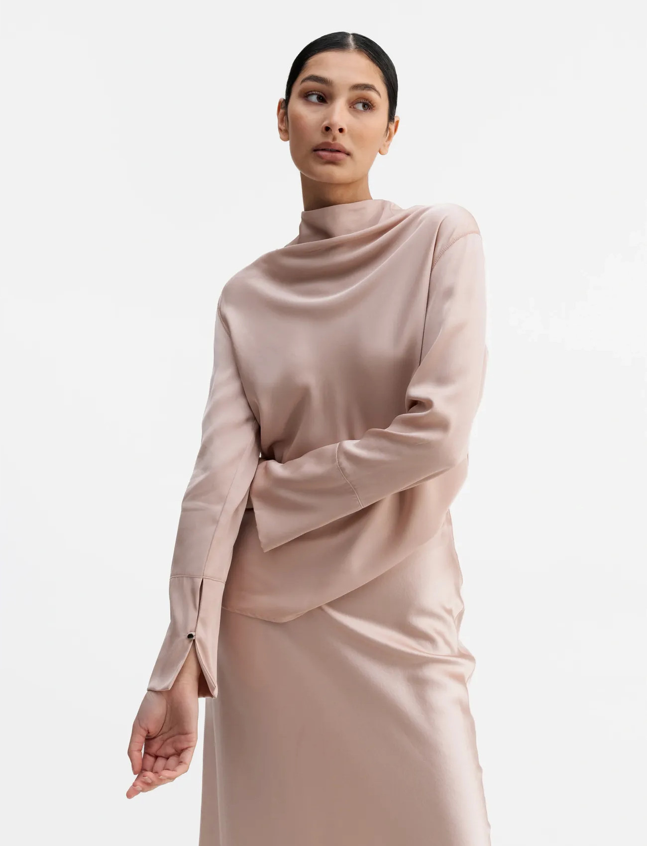 Ahlvar Gallery Ayumi Silk Blouse, S, Pink, Bluser > Langærmede, Dame
