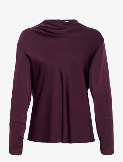 Ayumi blouse - long sleeved blouses - burgundy