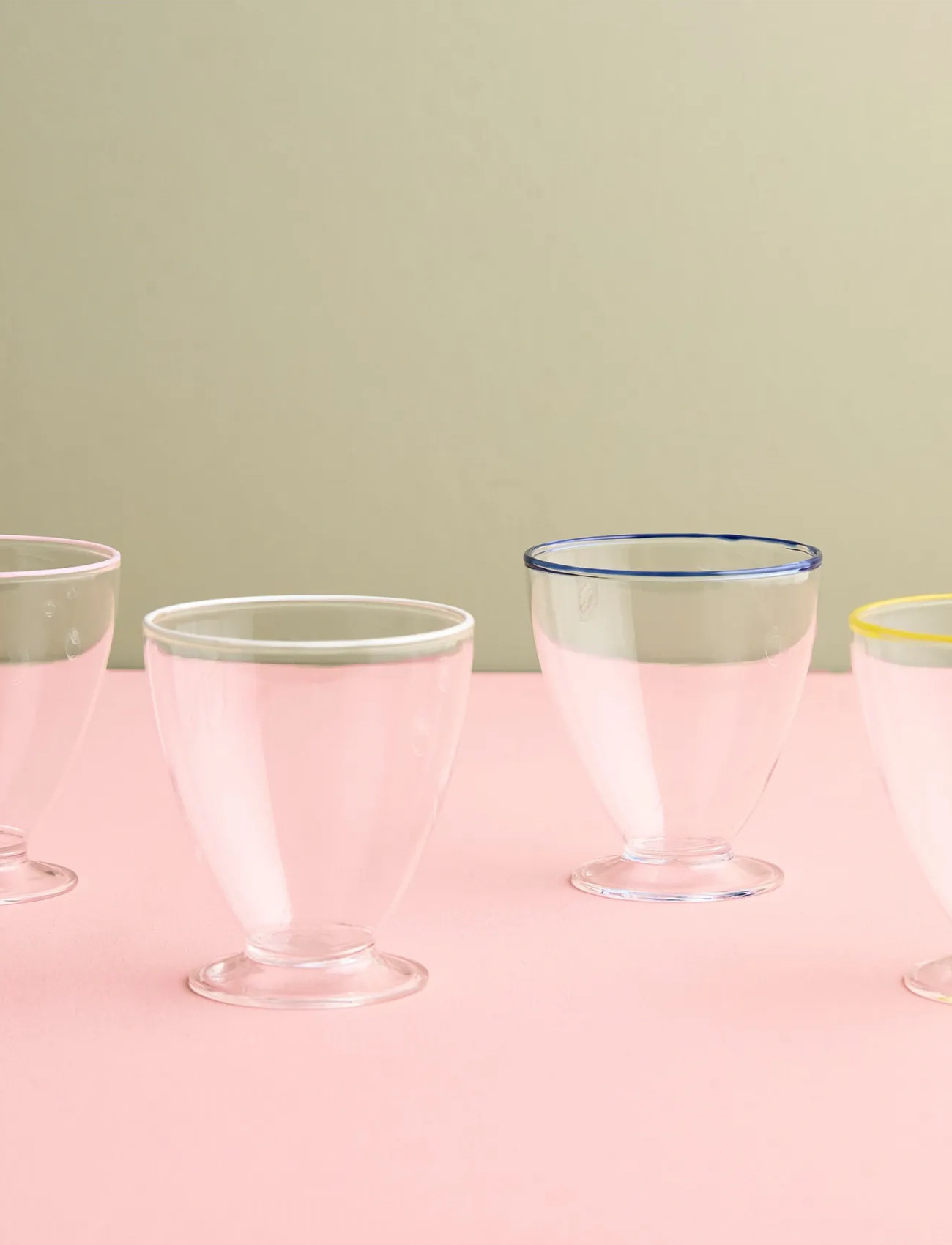 Aida Life In Colour Dessertglas 6 Stk. Miks D9 cm X H10 cm. 25 Cl., One Size, Multi/patterned, Glas > Drikkeglas, Unisex