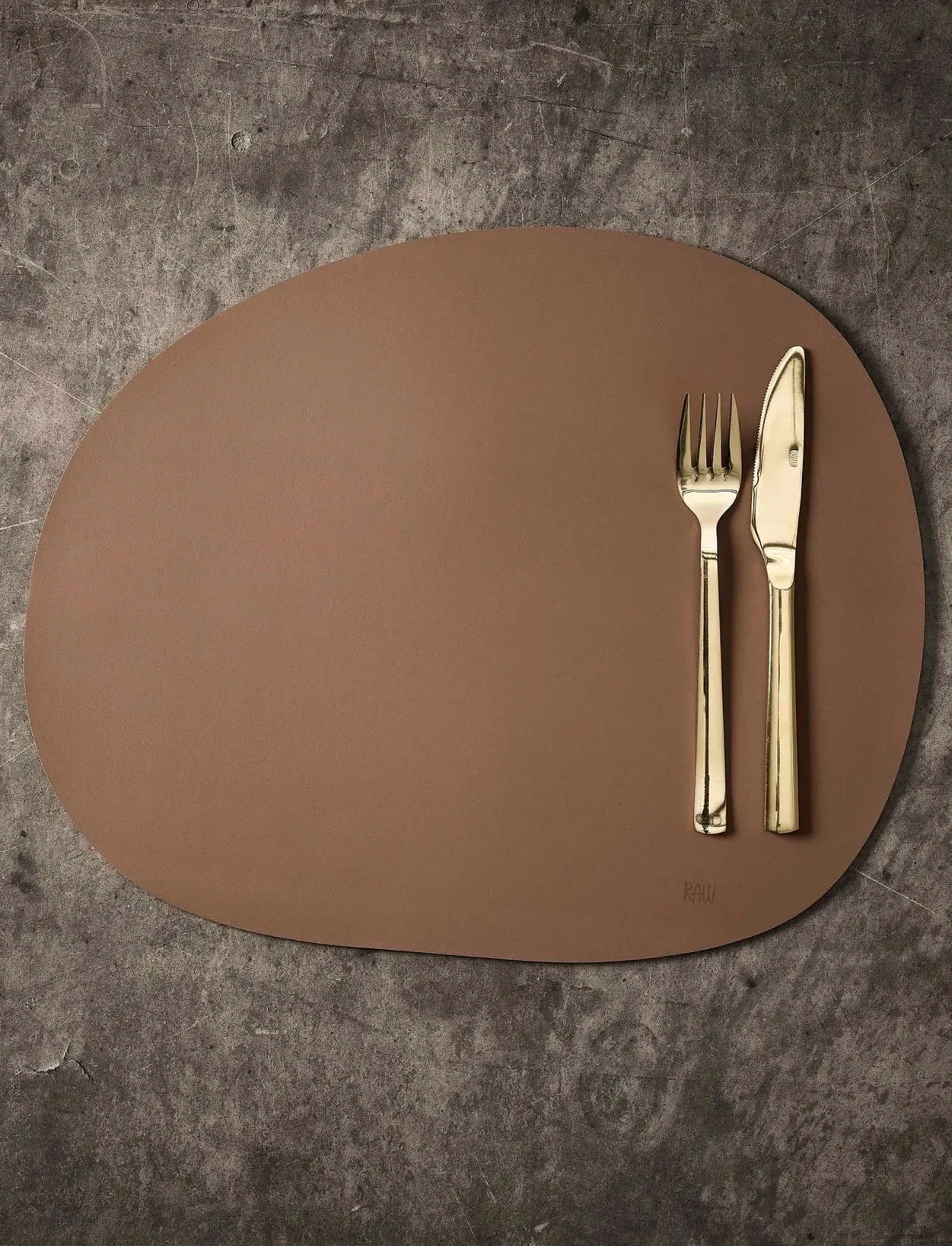Aida Raw Silicone Placemat - Soft Surface 1 Pcs. 41 X 33.5 cm, 41X33.5 cm, Brown, Tableware > Placemats, Unisex