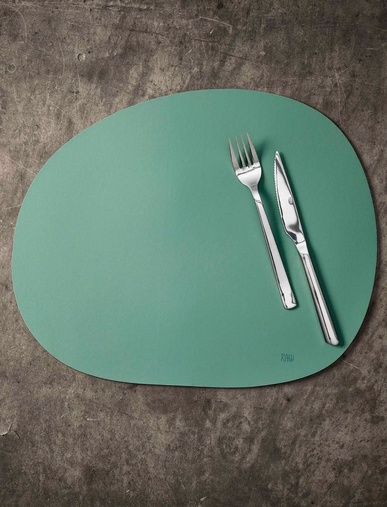 Aida Raw Silicone Placemat - Soft Surface 1 Pcs. 41 X 33.5 cm, 41X33.5 cm, Green, Tableware > Placemats, Unisex