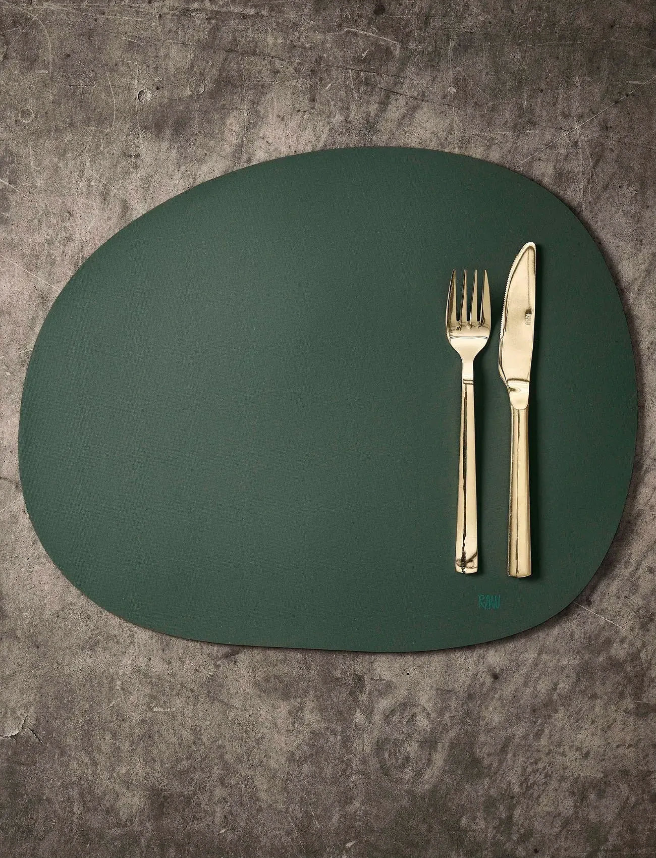 Aida Raw Silicone Placemat - Soft Surface 1 Pcs. 41 X 33.5 cm, 41X33.5 cm, Green, Tableware > Placemats, Unisex
