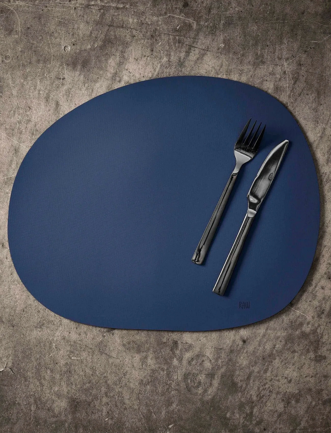 Aida Raw Silicone Placemat - Soft Surface 1 Pcs. 41 X 33.5 cm, 41X33.5 cm, Blue, Tableware > Placemats, Unisex