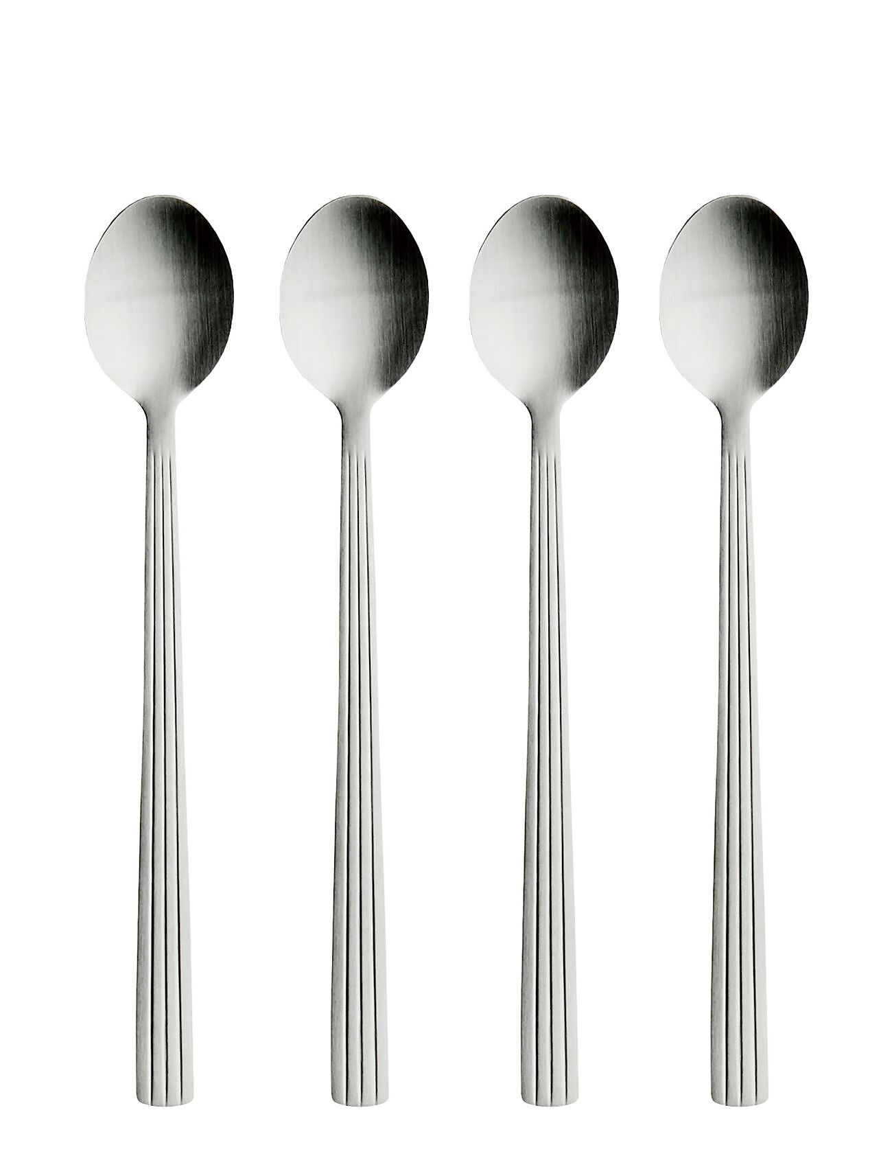 Aida Raw Cafe Latte Spoon Matte Steel 4 Pcs Giftbox Silver