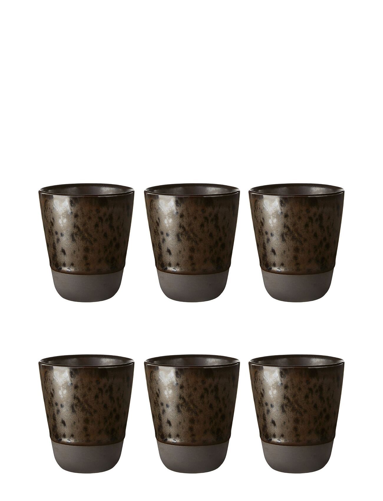 Raw Nordic Brown - Double Wall Mug 25 Cl 6 Pcs Home Tableware Cups & Mugs Coffee Cups Brown Aida