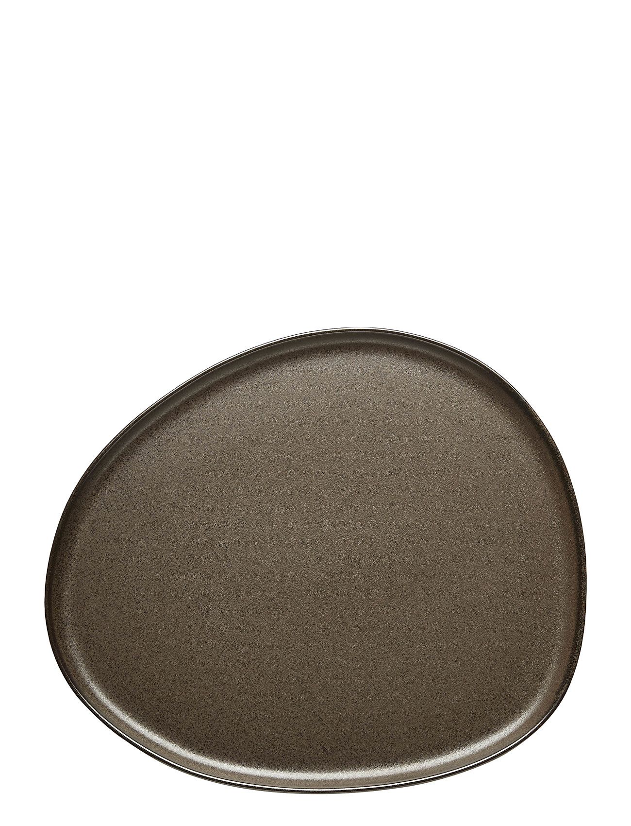 Raw Metallic Brown - Organic Middags Tallerken 1 Stk 29X25 Cm Home Tableware Serving Dishes Serving Platters Brown Aida