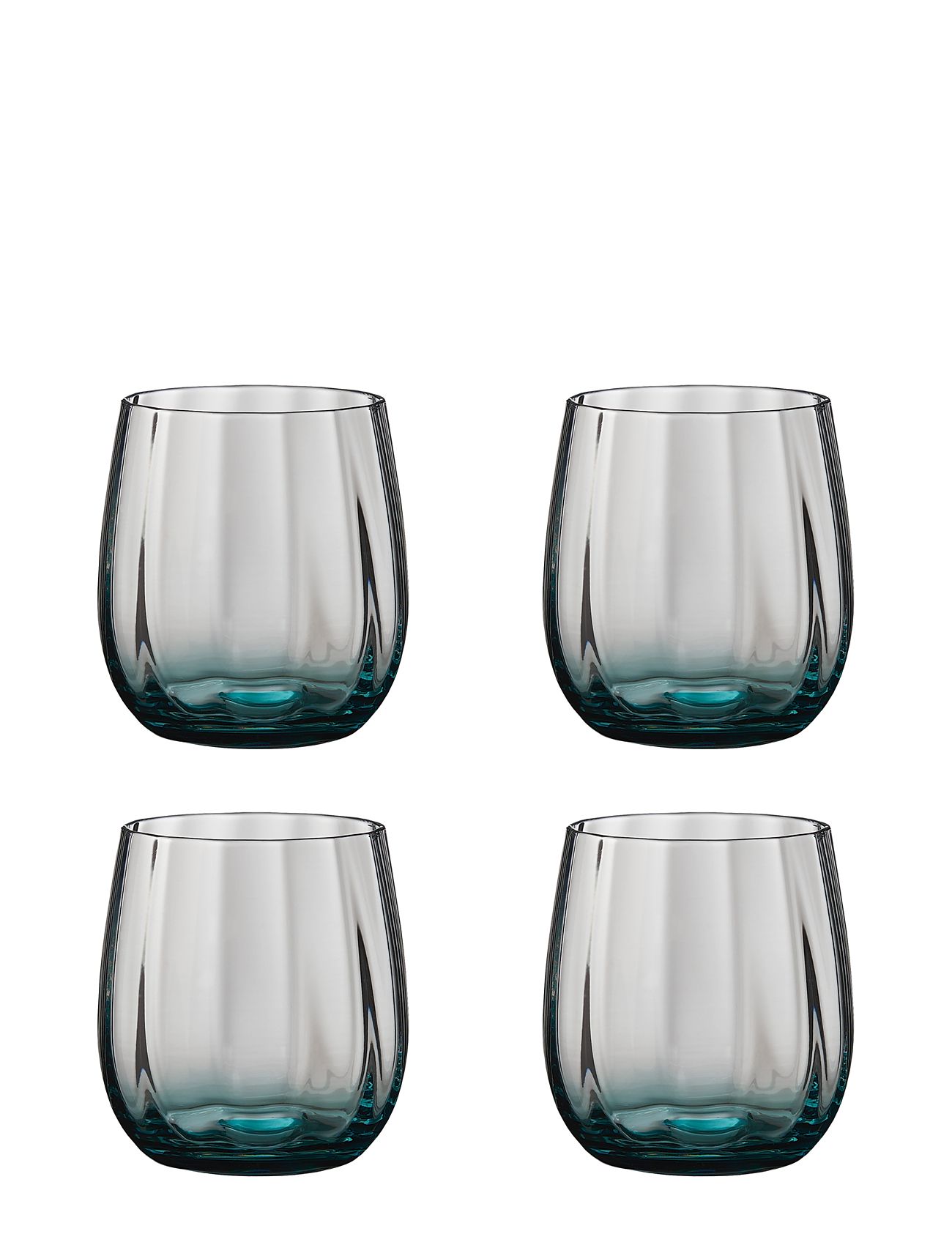 Søholm Sonja – Water Glass Petrol Blue 4 Pcs 30 Cl Brown Box Home Tableware Glass Drinking Glass Blue Aida