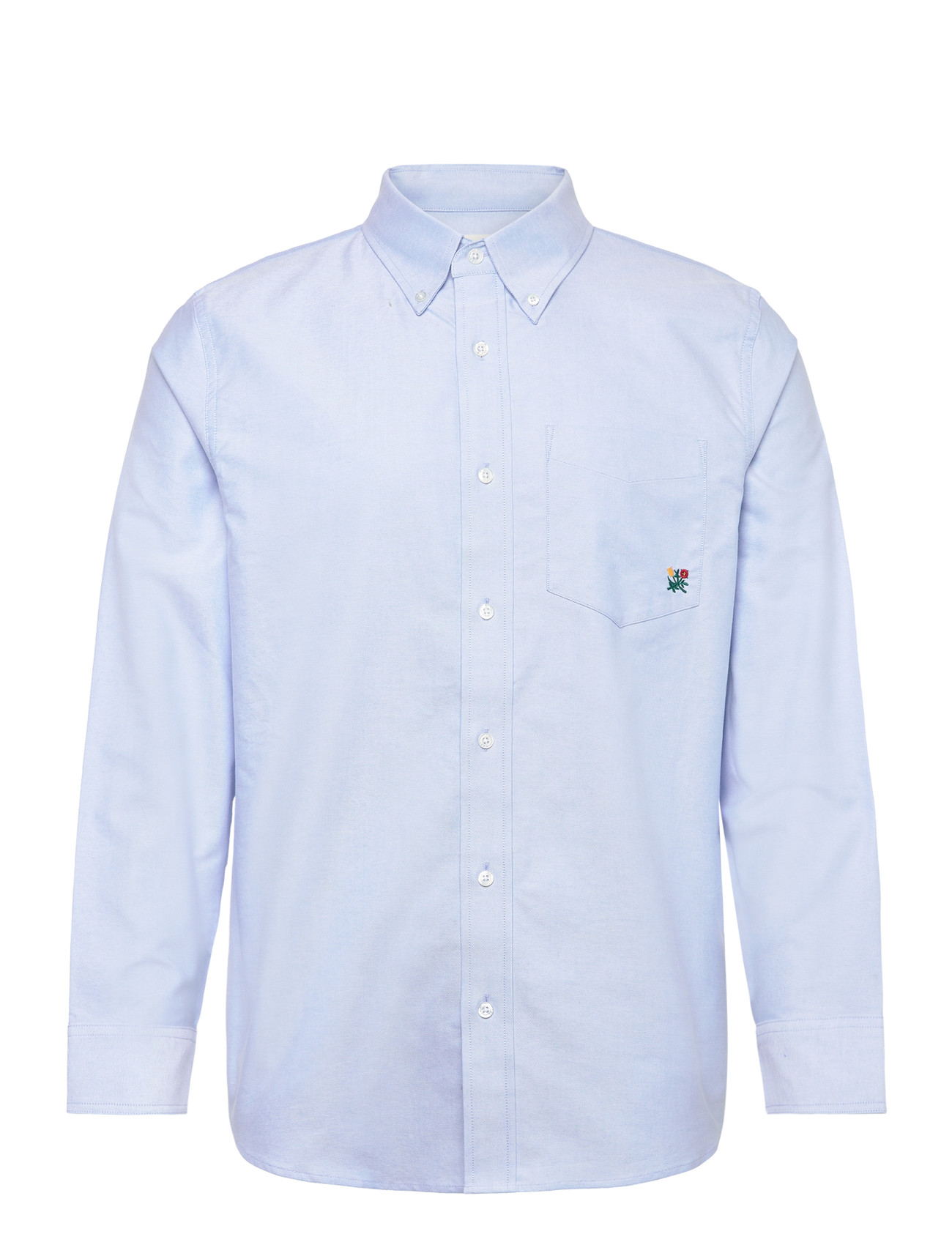 Aimé Leon Dore Crest Oxford Shirt, S, Blue, Shirts > Oxford Shirt, Herre