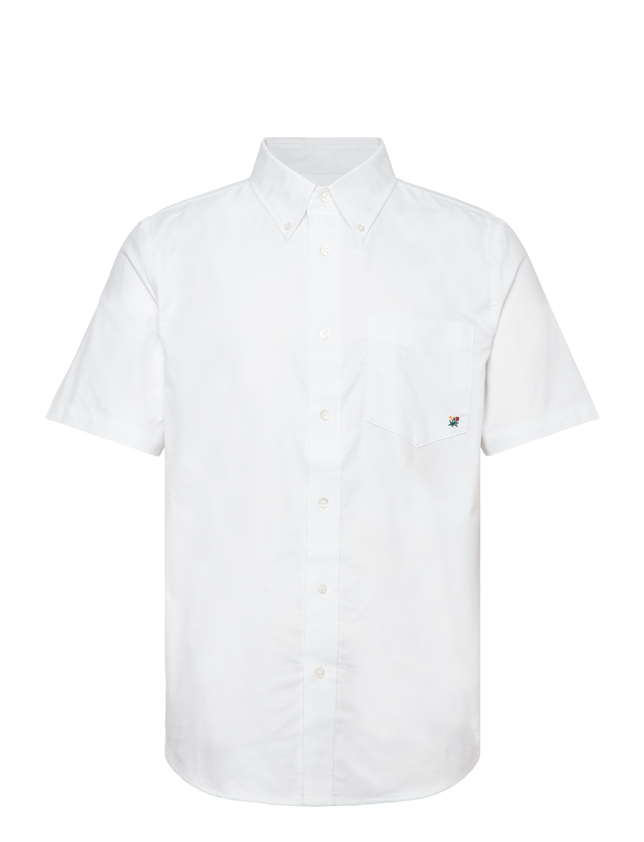 Aimé Leon Dore Ss Oxford Shirt, M, White, Skjorter > Kortærmede Shirts, Herre