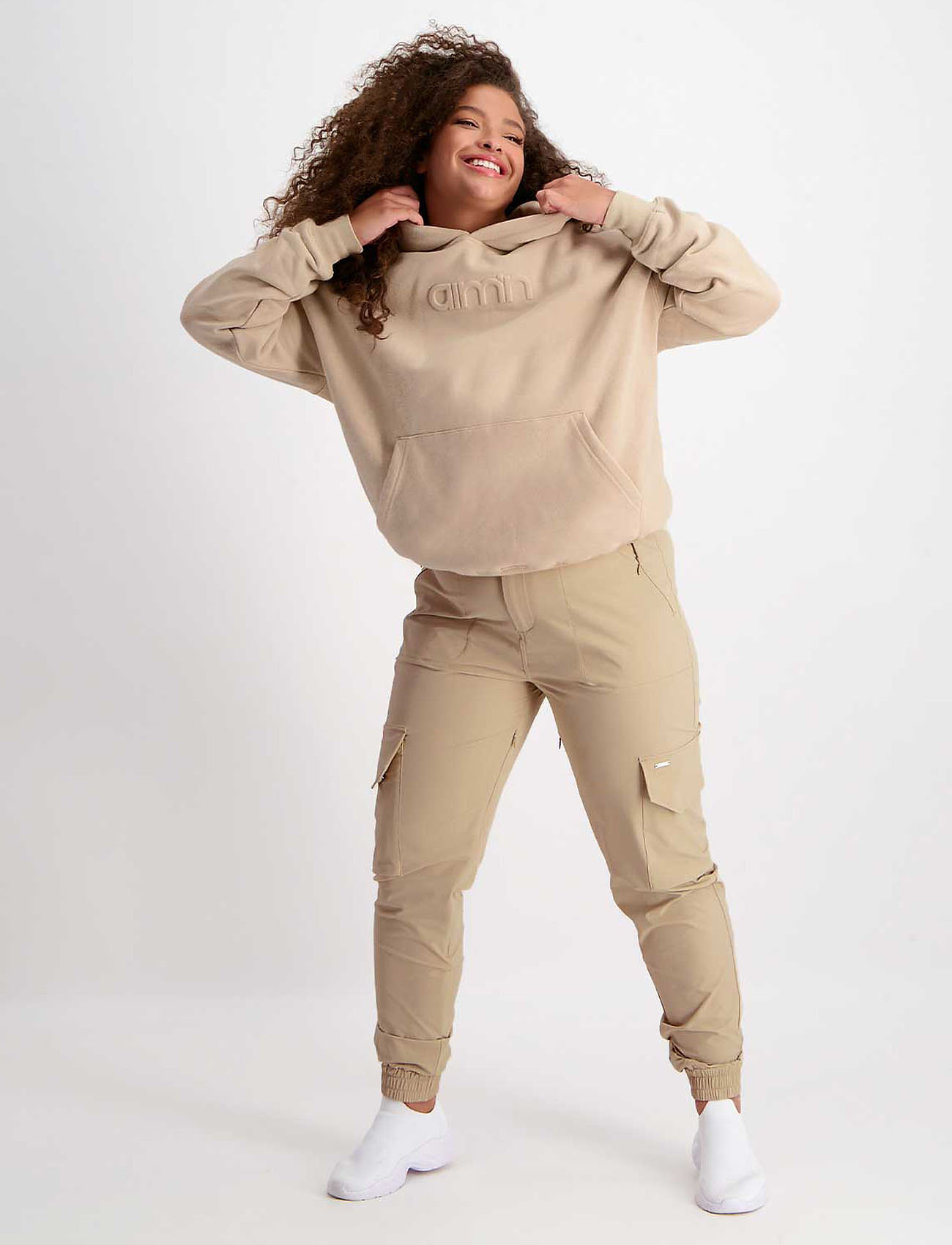 AIM'N Beige Cargo Pants - Trousers 