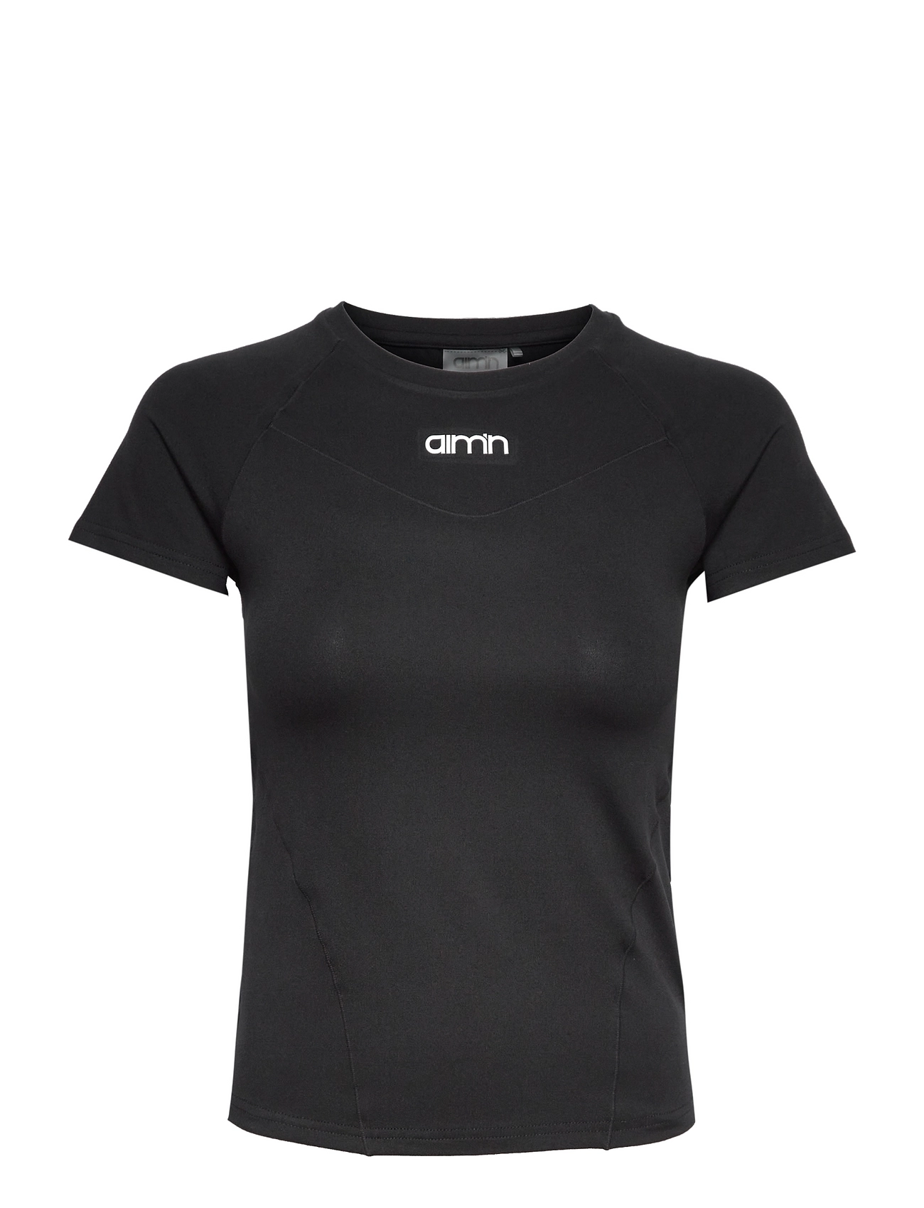 Black Soft Basic Short Sleeve Sport T-shirts & Tops Short-sleeved Black Aim´n