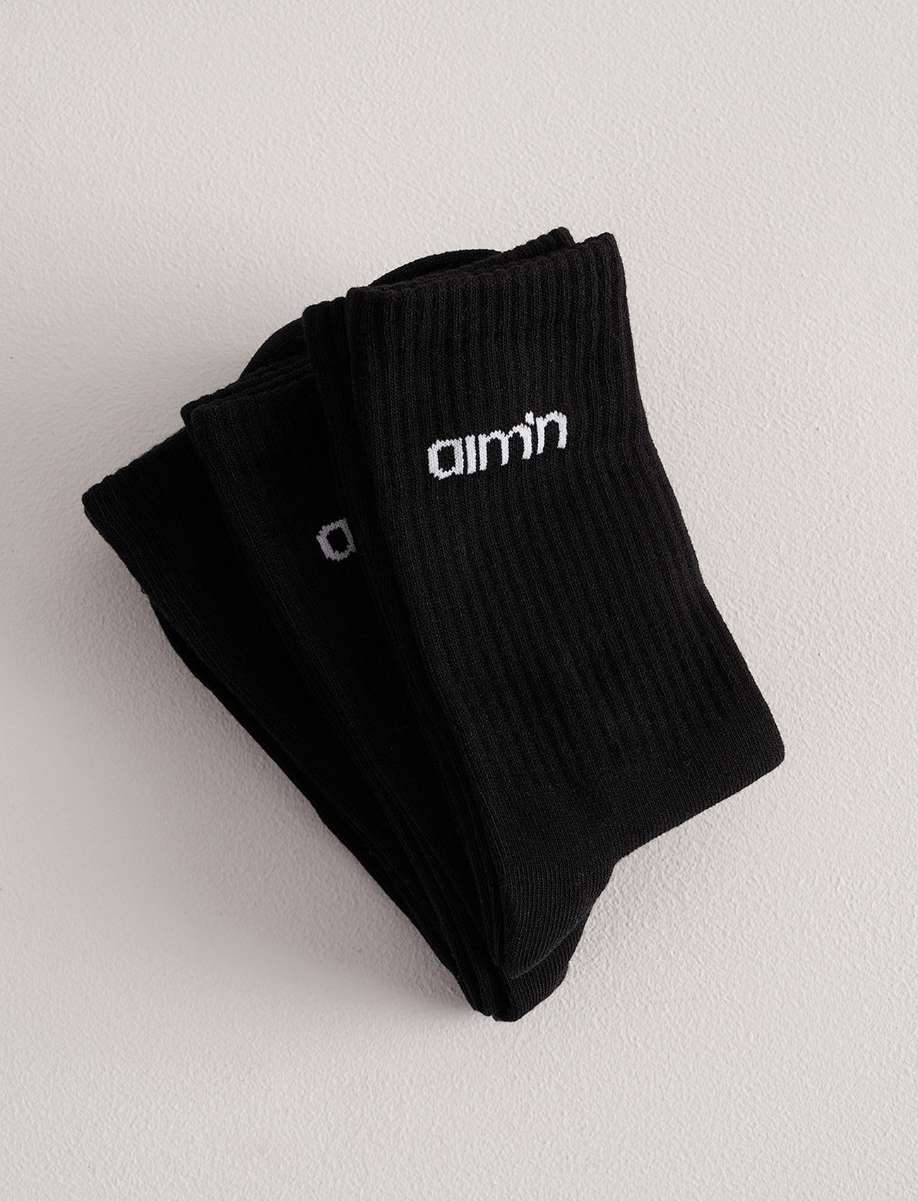 aim ́n Black Aim'n Logo Socks 3-Pack, 36-38, Black, Sport Clothing > Sport Socks, Dame