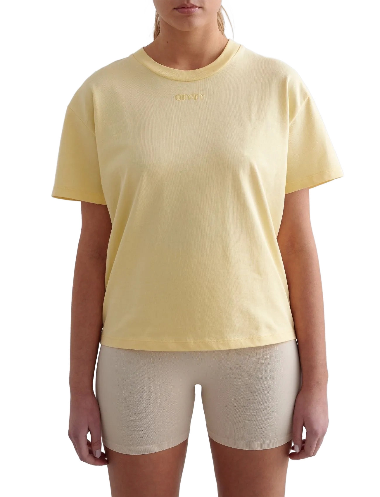 aim ́n Boxy T-Shirt, S, Yellow, T-Shirts & Toppe > Kortærmede, Dame