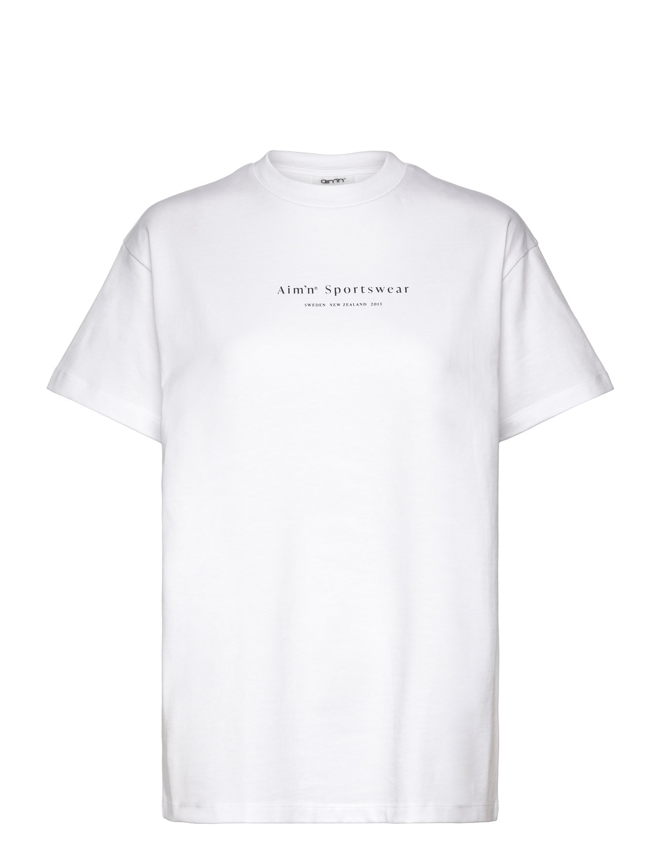 Aim´n Serif Boyfriend T-Shirt Vit